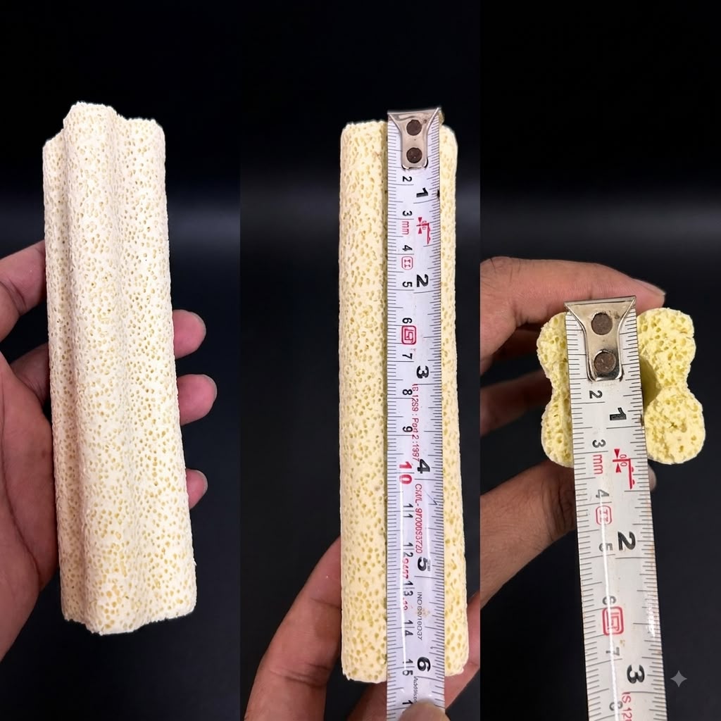 4-Petal Cross-Fluted Ceramic Bio block